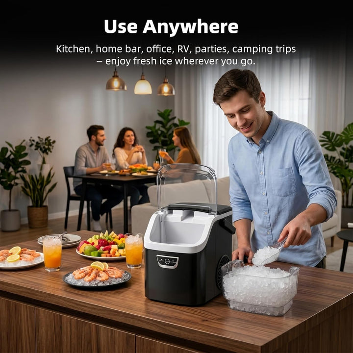 35Lbs/24H Nugget Ice Maker Countertop IM11002 - Kismile