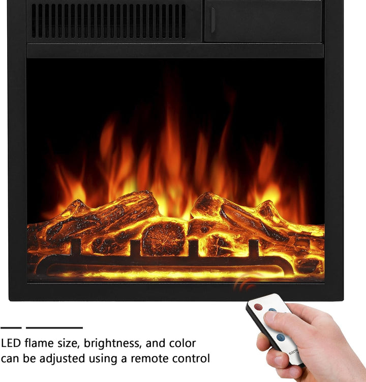 36 Inch Electric Fireplace Mantel Wooden Surround Firebox M1804 - Kismile