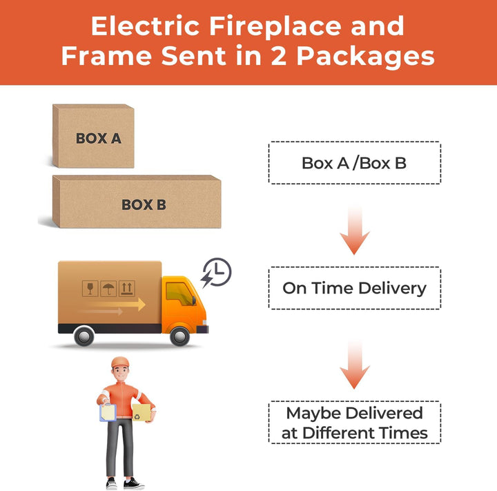 36 Inch Electric Fireplace Mantel Wooden Surround Firebox M1804 - Kismile