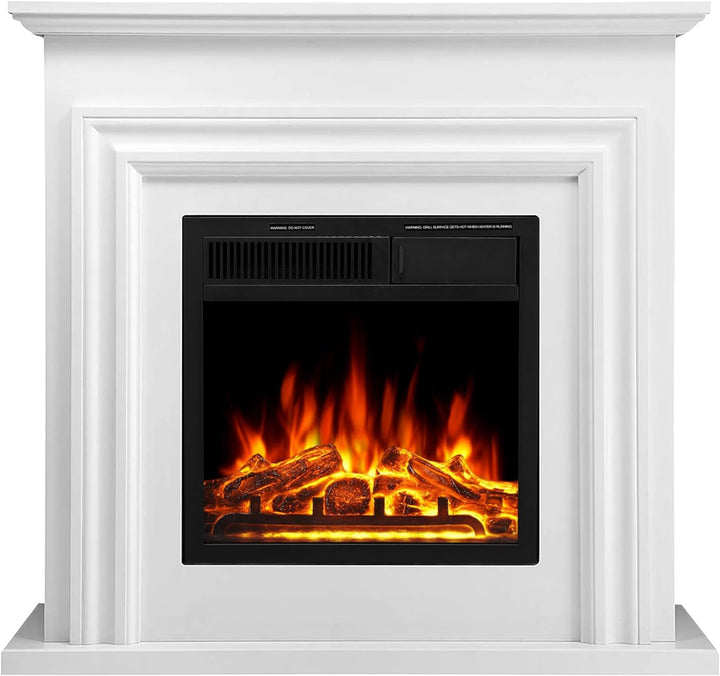 36 Inch Electric Fireplace Mantel Wooden Surround Firebox M1804 - Kismile