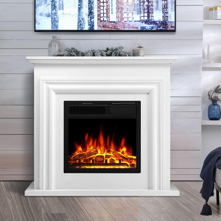 36 Inch Electric Fireplace Mantel Wooden Surround Firebox M1804 - Kismile