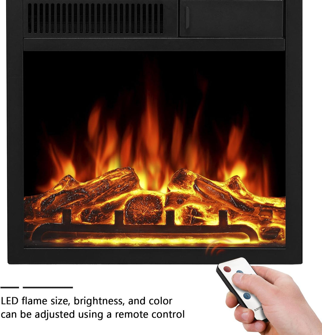36 Inch Electric Fireplace Mantel Wooden Surround Firebox M1804 - Kismile
