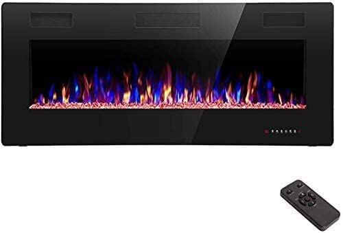 Electric Fireplace Recessed and Wall Mounted,750-1500W