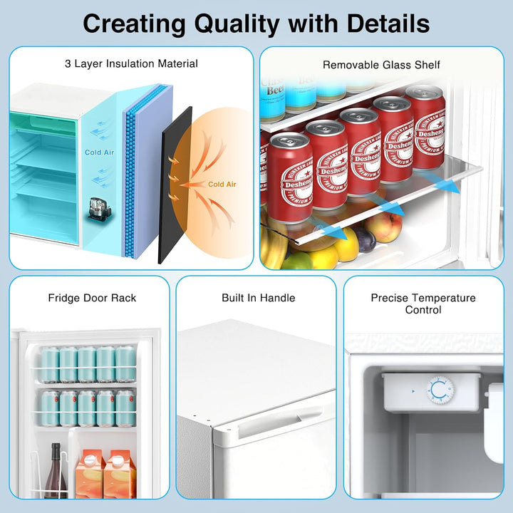 4.5 Cu.ft Mini Fridge with Freezer 58128RRE1 - Kismile