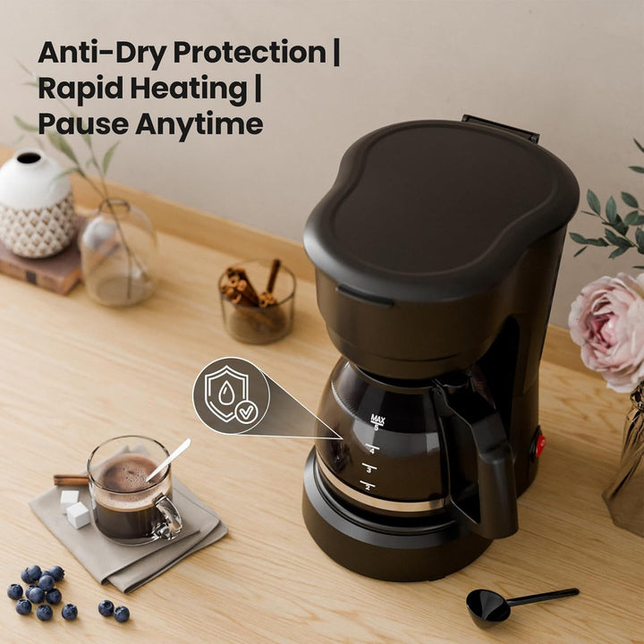5 - Cup Drip Coffee Maker - Programmable, Auto Brew, Auto Pause, Keep Warm Function CM3710H - Kismile