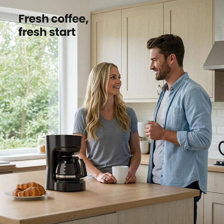 5 - Cup Drip Coffee Maker - Programmable, Auto Brew, Auto Pause, Keep Warm Function CM3710H - Kismile