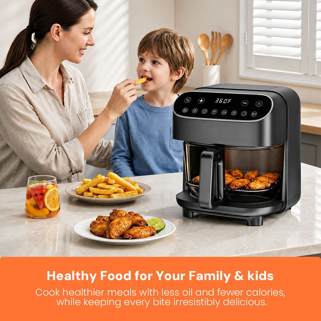 5 Quart Non-Toxic Air Fryer with Visible Fry Bowl 12420KAF0 - Kismile