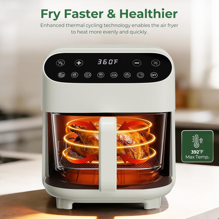 5 Quart Non - Toxic Air Fryer with Visible Fry Bowl 12420KAF0 - Kismile