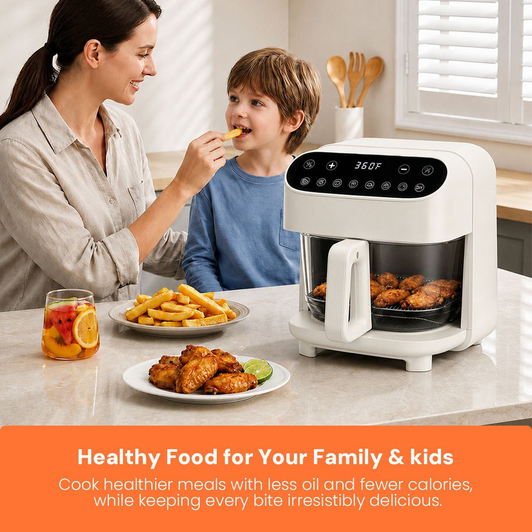 5 Quart Non-Toxic Air Fryer with Visible Fry Bowl 12420KAF0 - Kismile