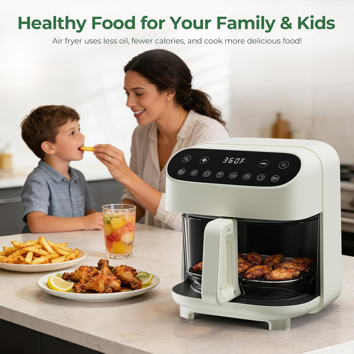 5 Quart Non - Toxic Air Fryer with Visible Fry Bowl 12420KAF0 - Kismile