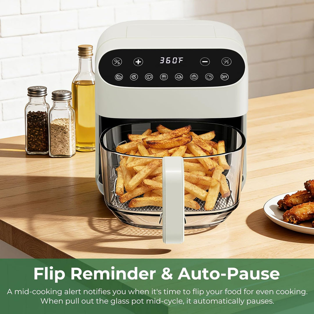5 Quart Non - Toxic Air Fryer with Visible Fry Bowl 12420KAF0 - Kismile