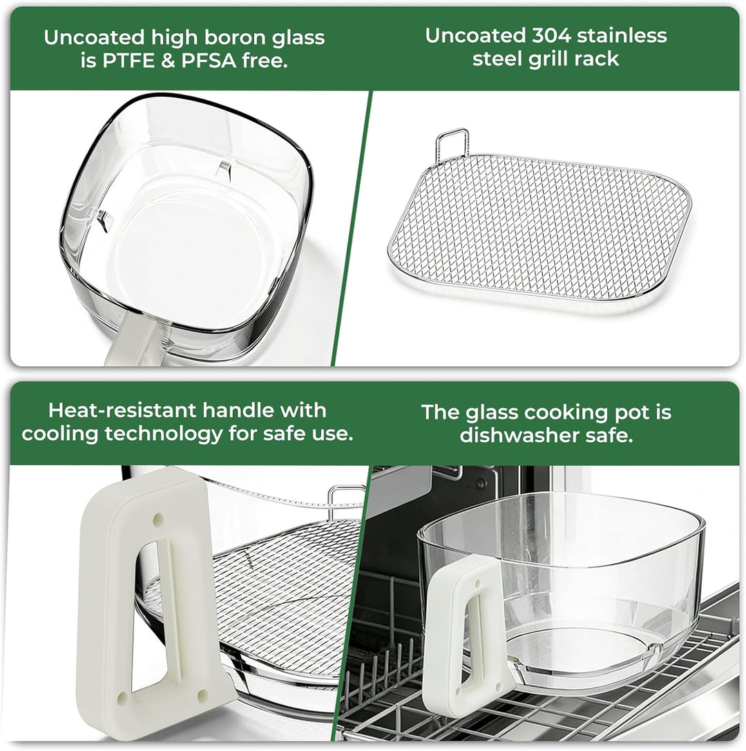 5 Quart Non - Toxic Air Fryer with Visible Fry Bowl 12420KAF0 - Kismile