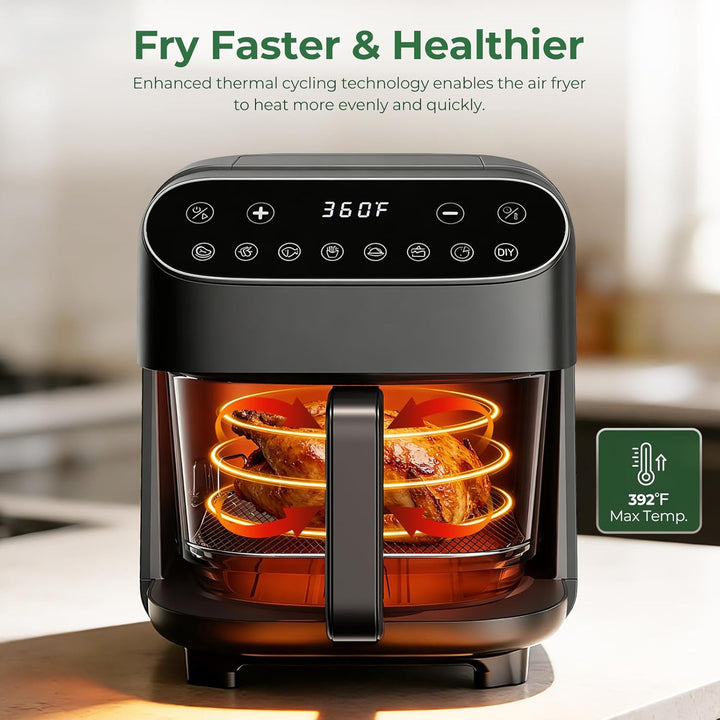 5 Quart Non - Toxic Air Fryer with Visible Fry Bowl 12420KAF0 - Kismile