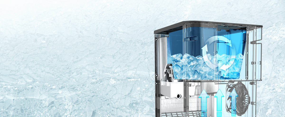 Kismile Ice Makers Countertop, Pebble Ice Maker Machine with Self ...