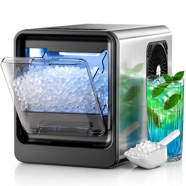 Kismile Nugget Ice Maker, Chewable Pellet Ice in 4 Mins, 35lbs/Day