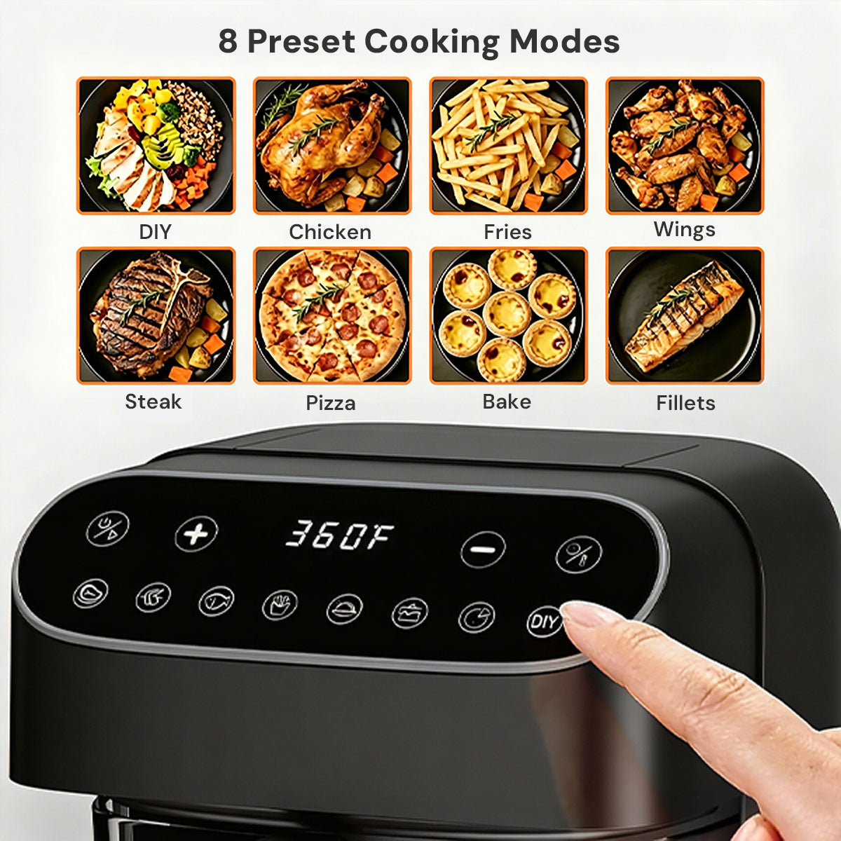 5 Quart Non-Toxic Air Fryer with Visible Fry Bowl 12420KAF0 - Kismile