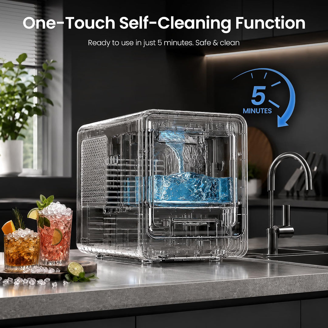 Kismile Nugget Ice Maker, Chewable Pellet Ice in 4 Mins, 35lbs/Day