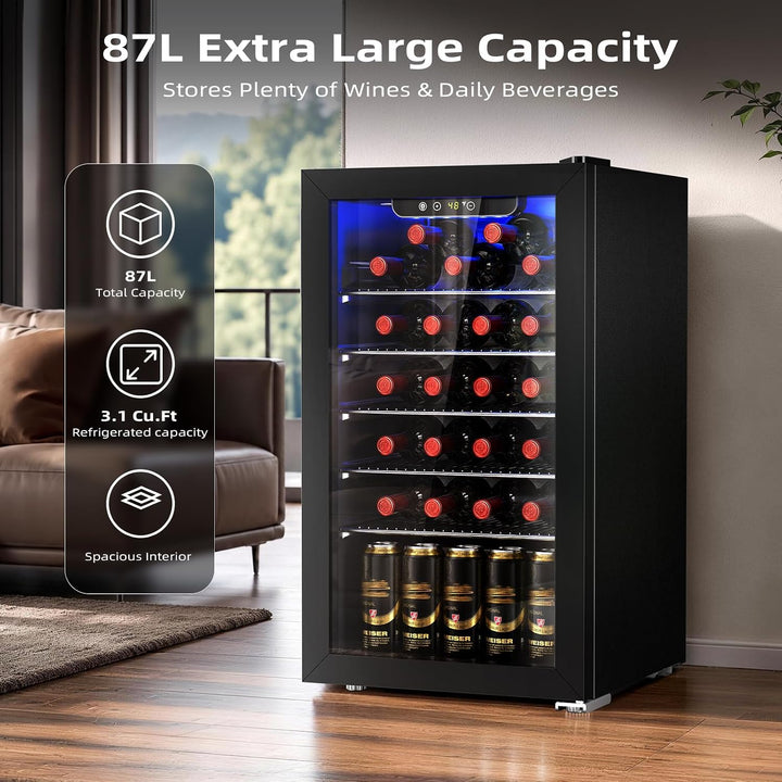 Kismile 3.1 Cu.Ft Wine Cooler Freestanding Wine Cellar WC5891