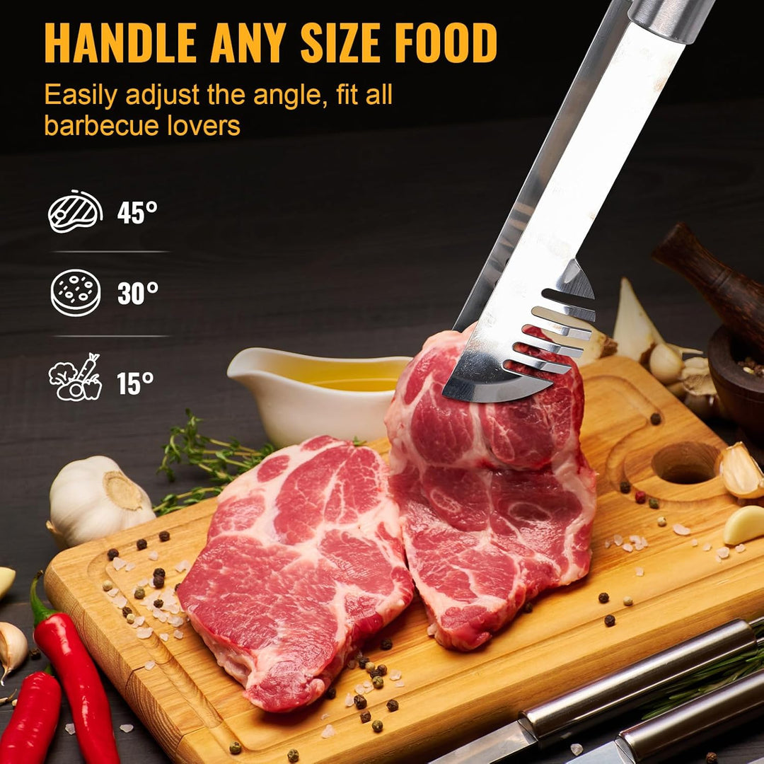 BBQ Tool Grilling Accessories, 16 - Inch Stainless Steel BBQ Grill Tools - Kismile