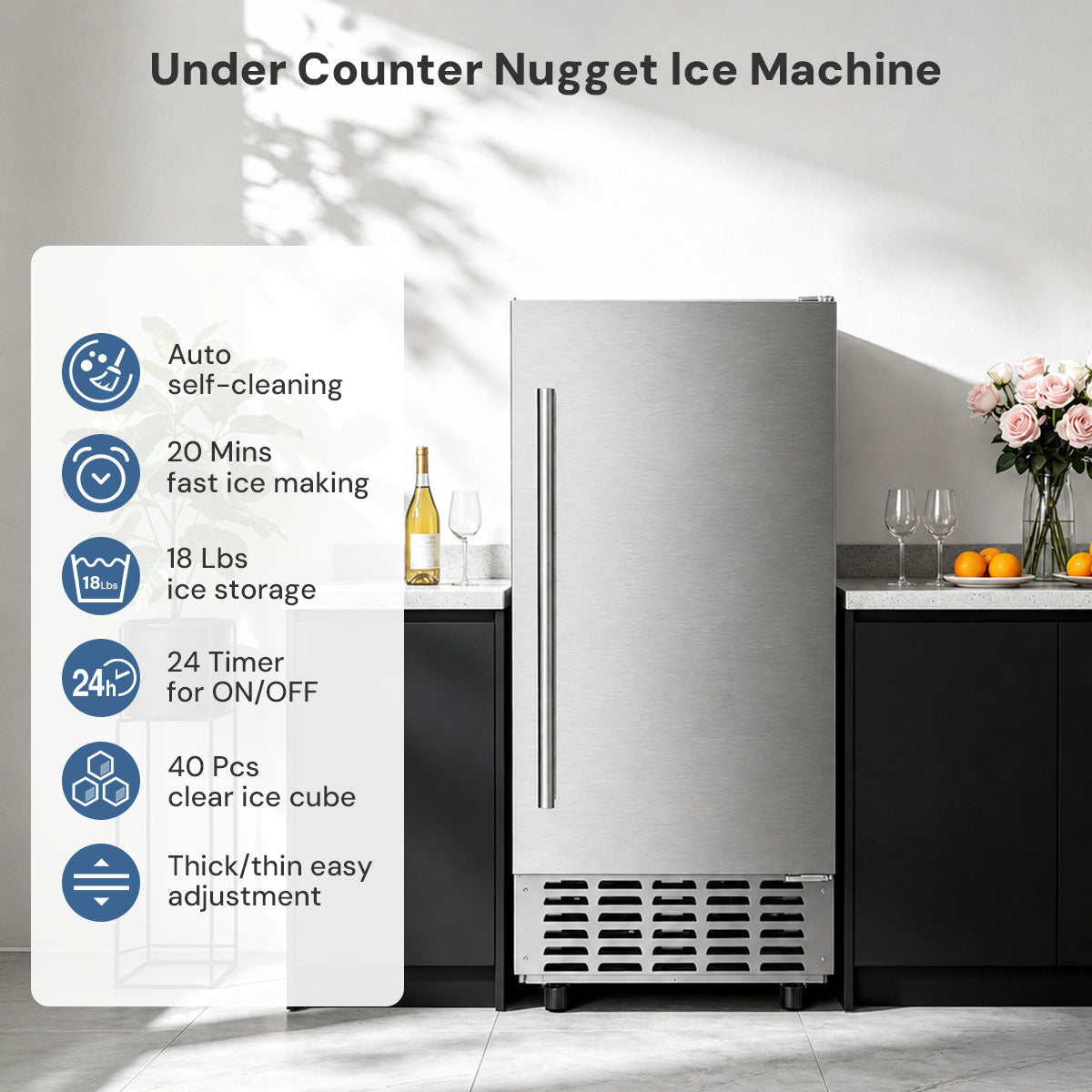 Built-in Undercounter Commercial Ice Maker - Kismile