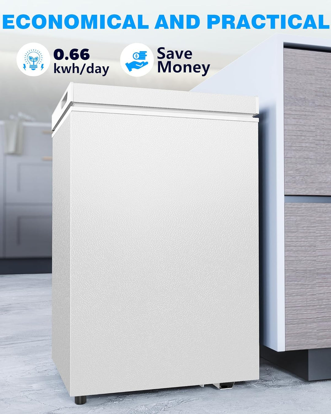 Chest Freezer with Removable Basket D5880H - Kismile