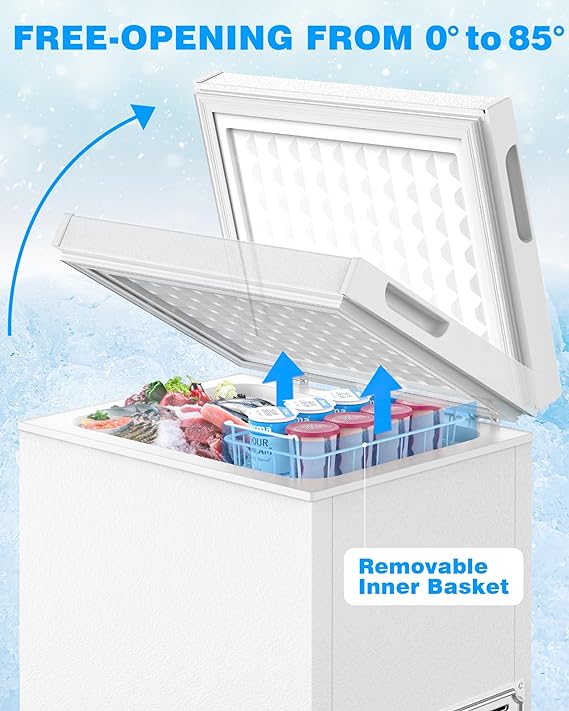 Chest Freezer with Removable Basket D5880H - Kismile