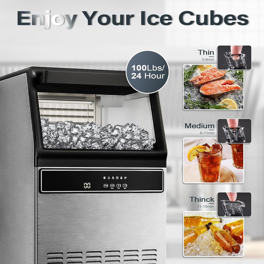 Commercial Ice Maker, Cubic Ice Machine with Self - Cleaning Function Z4790 - Kismile