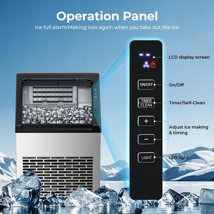 Commercial Ice Maker Machine 80lbs/24H 58036RCI0 - Kismile