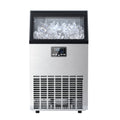 Commercial Ice Maker Machine,100lbs/24H Moon-Shaped Ice Machine with 28 Lbs Storage Capacity - Kismile