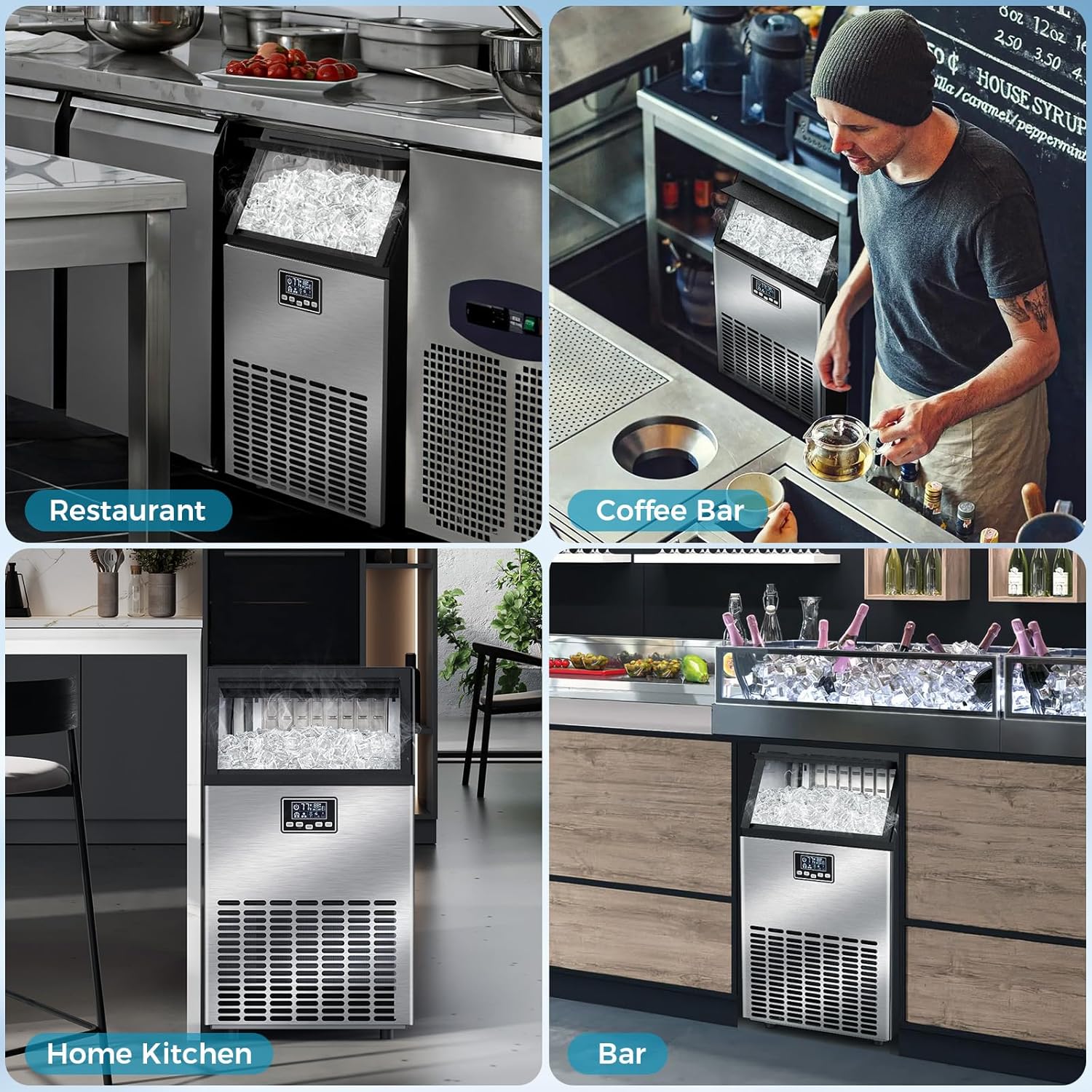 Commercial Ice Maker Machine,Moon-Shaped Ice z5845m – Kismile