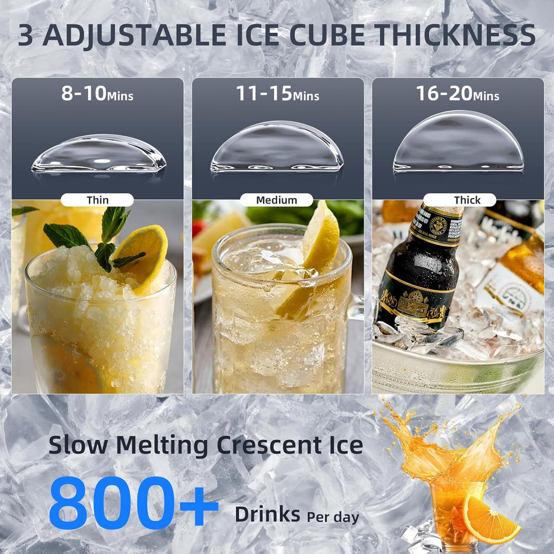 Commercial Ice Maker Machine,Moon - Shaped Ice Z5845M - Kismile