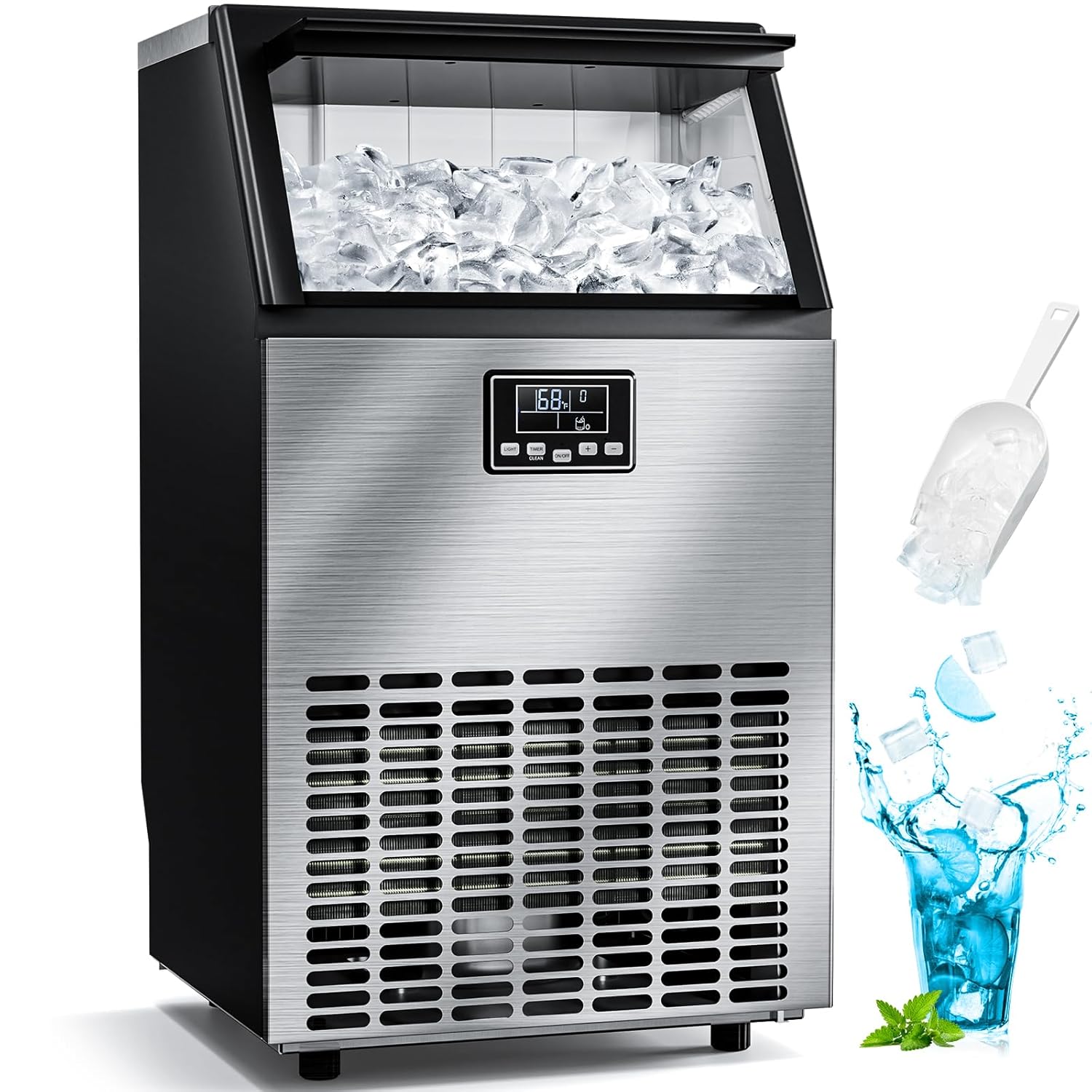 Commercial Ice Maker Machine,Moon-Shaped Ice z5845m – Kismile