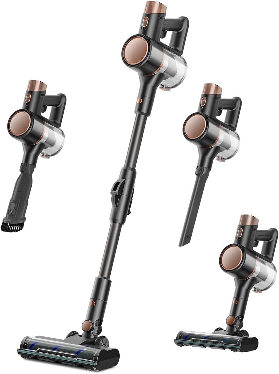 Cordless Vacuum Cleaner, Power Suction Stick Vacuum Cleaners with Hepa Filter, LED Headlight, Bendable Handle - Kismile