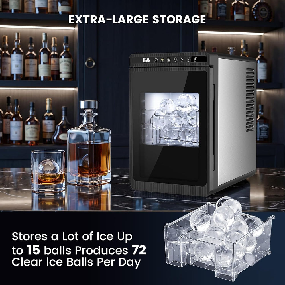 Countertop Clear Ice Sphere Maker Machine 2.17 Inch Ice Ball IM5855 - Kismile