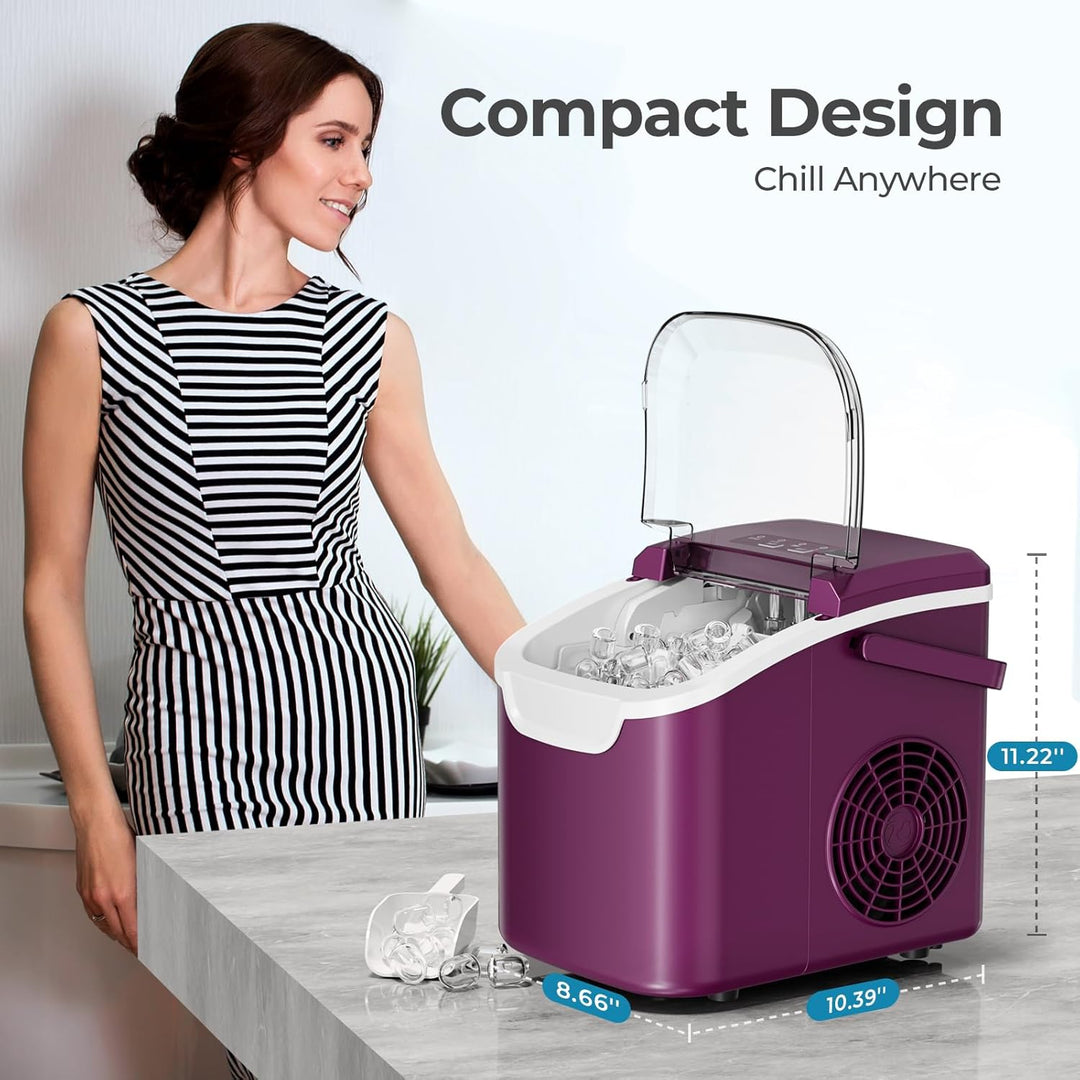 Countertop Ice Maker, 26 lbs/Day ice Production 58012RIM0 - Kismile