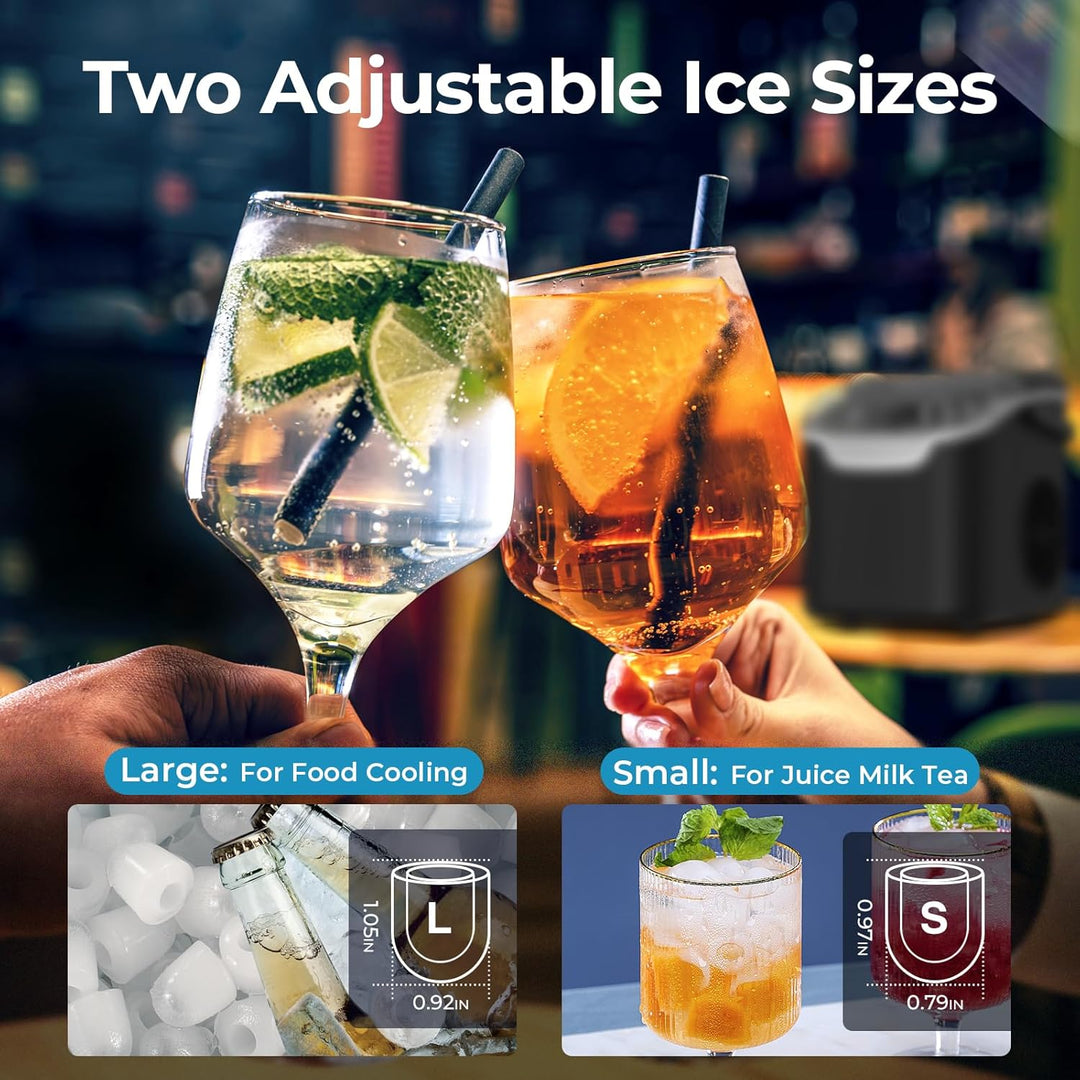 Countertop Ice Maker, 26 lbs/Day ice Production 58012RIM0 - Kismile