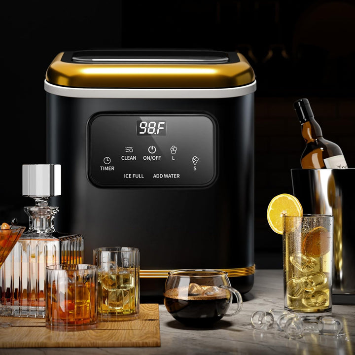 Countertop Ice Maker 9 Bullet Ice Cubes in 6 Mins, Z5812K - Kismile