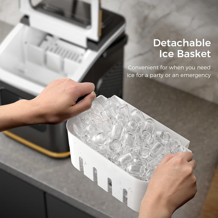 Countertop Ice Maker 9 Bullet Ice Cubes in 6 Mins, Z5812K - Kismile