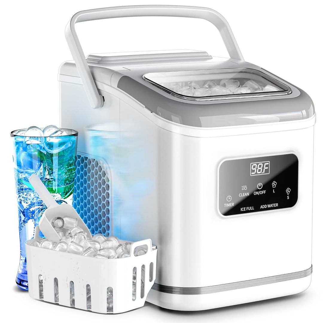 Countertop Ice Maker 9 Bullet Ice Cubes in 6 Mins, Z5812K - Kismile