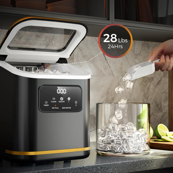 Countertop Ice Maker 9 Bullet Ice Cubes in 6 Mins, Z5812K - Kismile