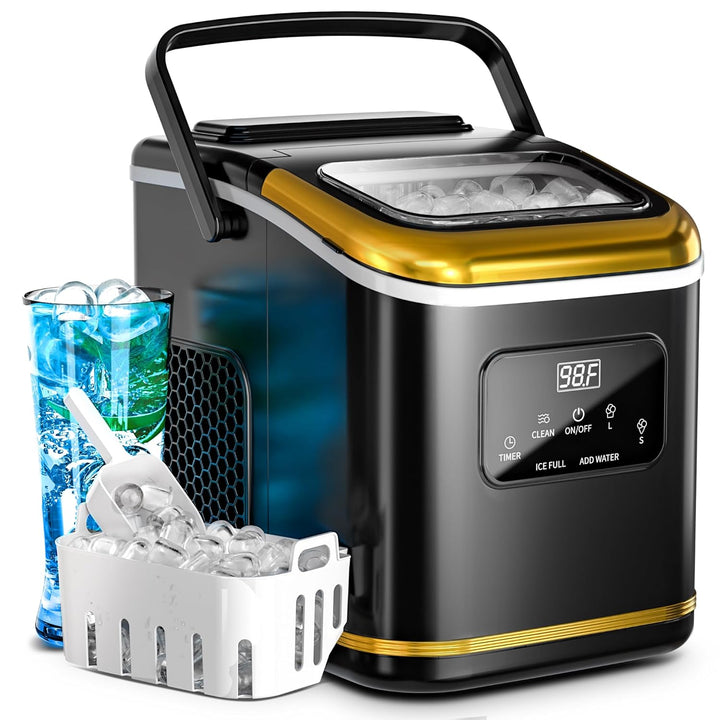 HOMCOM Ice Maker Machine Counter Top, 12Kg in 24 Hrs, 9 Cubes Ready in HOMCOM Ice Maker Machine Counter Top, 12Kg in 24 Hrs, 9 Cubes Ready in