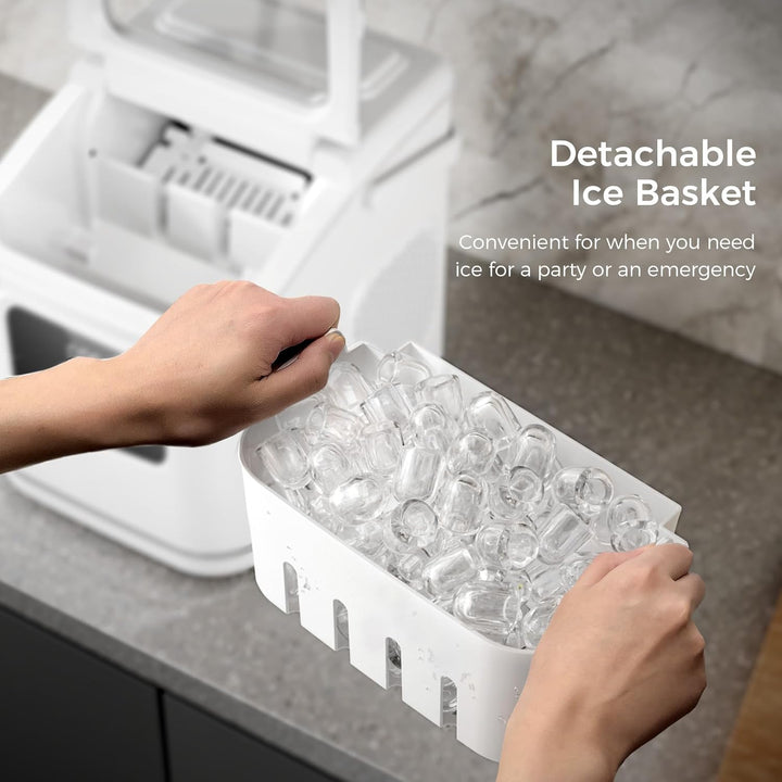 Countertop Ice Maker 9 Bullet Ice Cubes in 6 Mins, Z5812K - Kismile