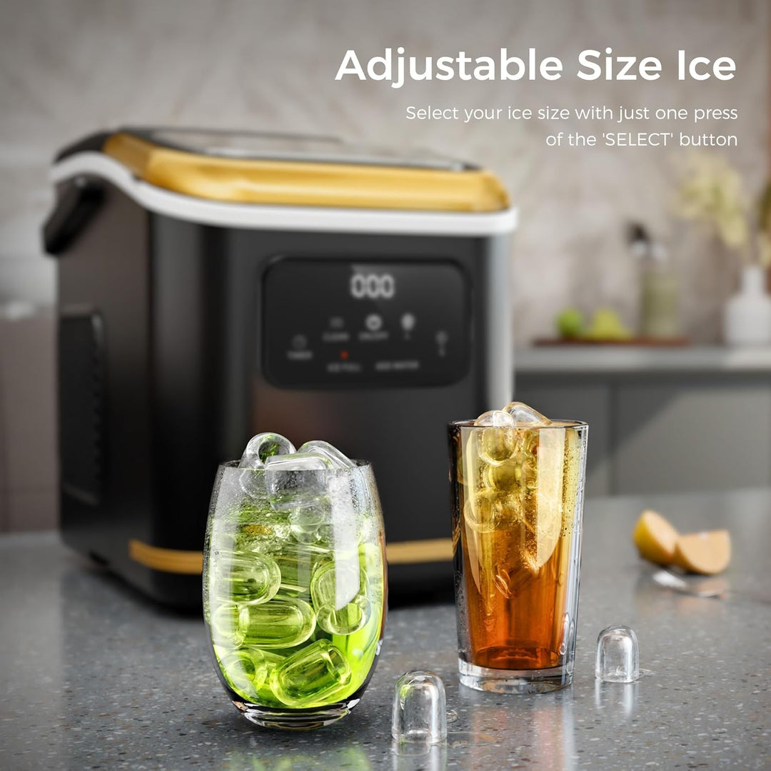 Countertop Ice Maker 9 Bullet Ice Cubes in 6 Mins, Z5812K - Kismile