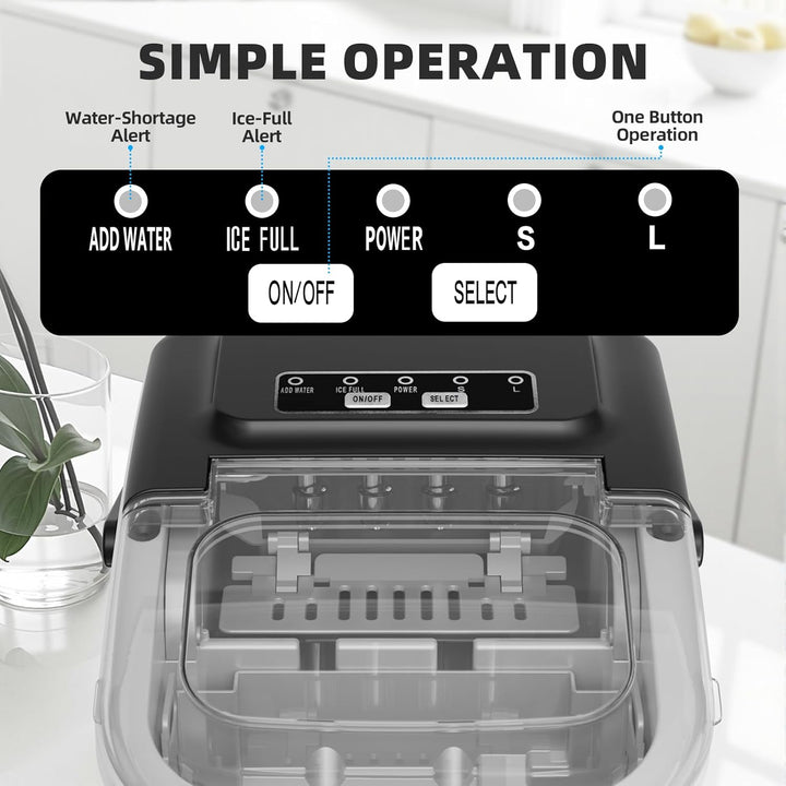 Countertop Ice Maker with Handle 58012RIM1 - Kismile