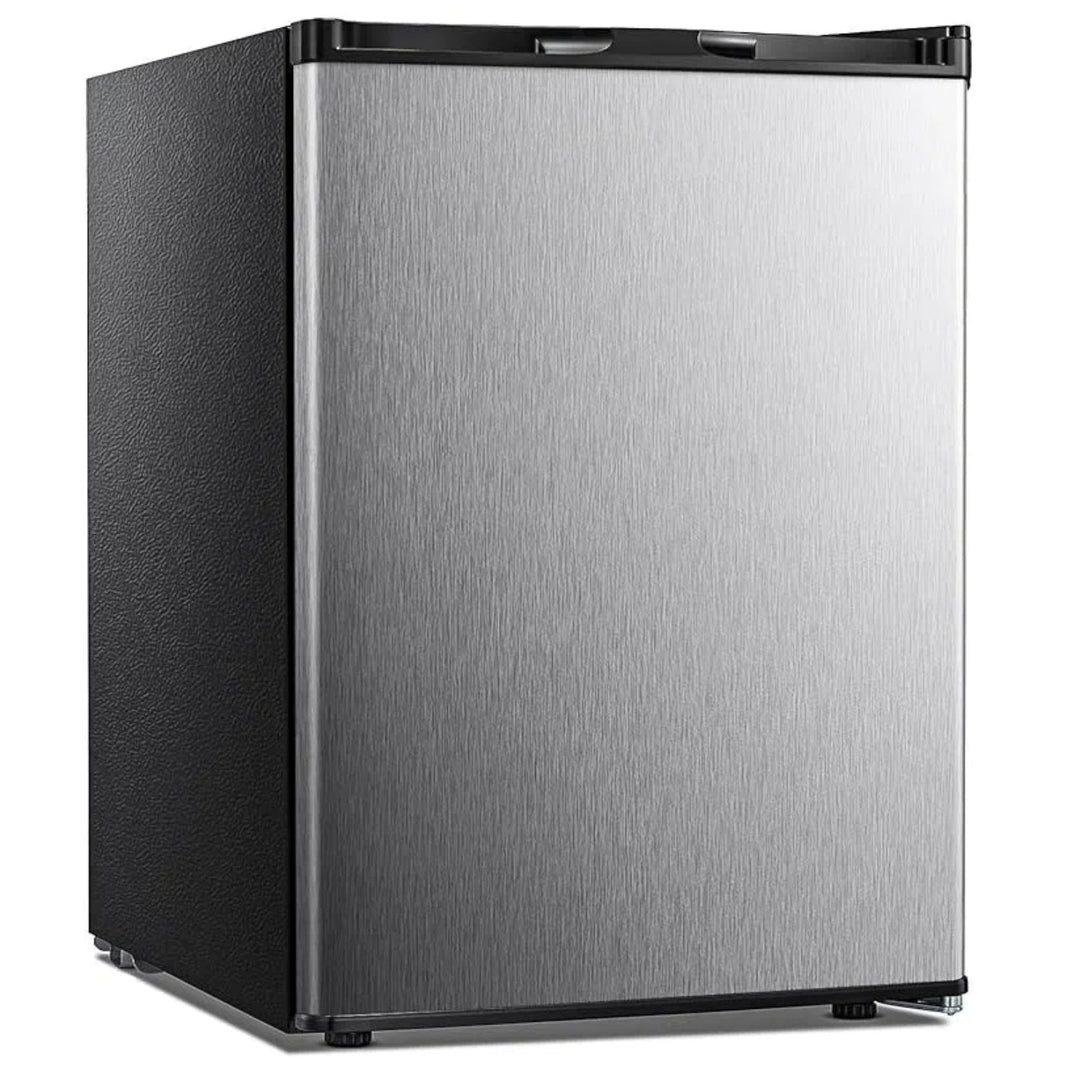 Free Standing Upright Freezer with Removable Shelf, Adjustable Thermostat, Compact Reversible Single Door Vertical Freezers - Kismile