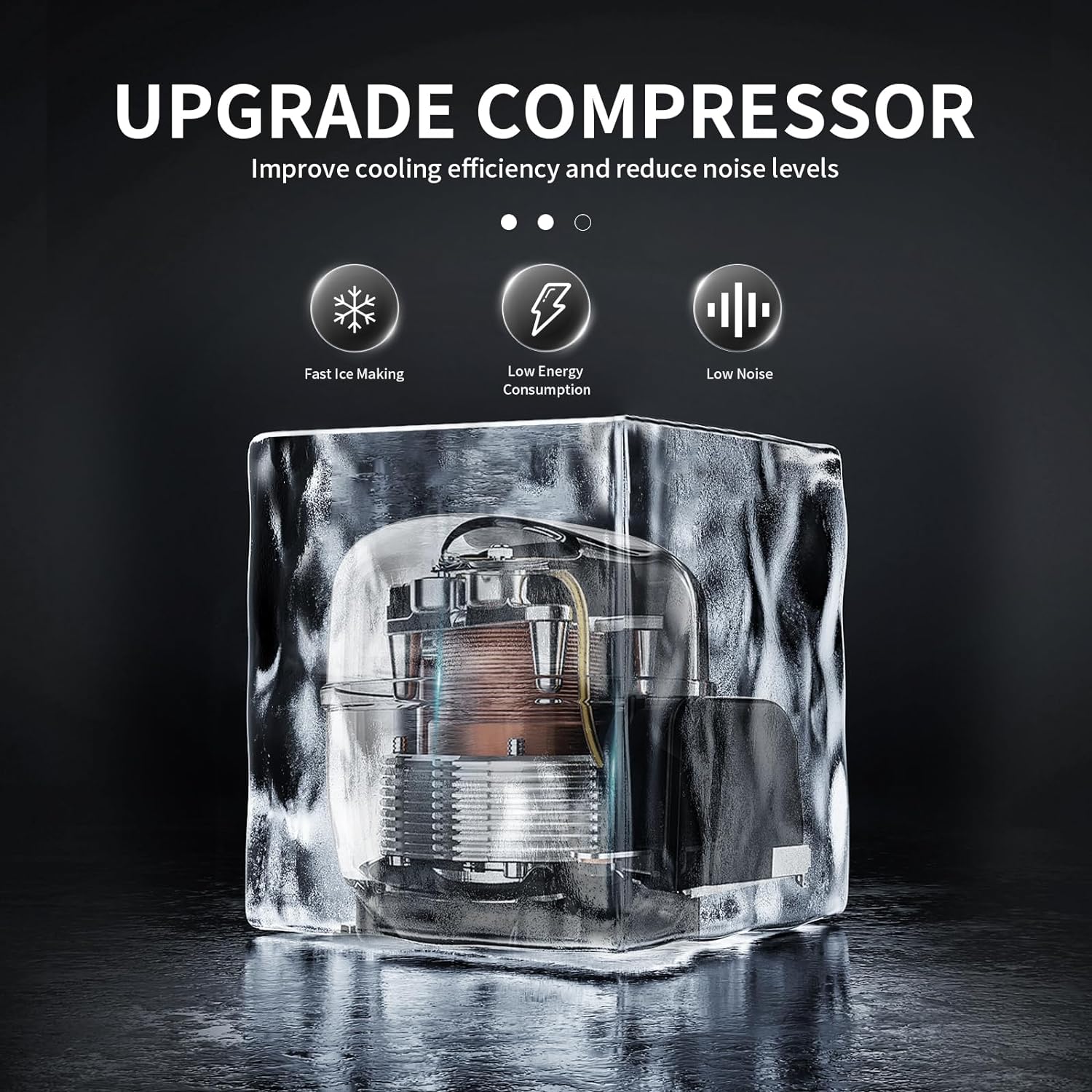 Ice Makers Countertop,26.5Lbs/24H,Self-Cleaning Portable Ice Maker