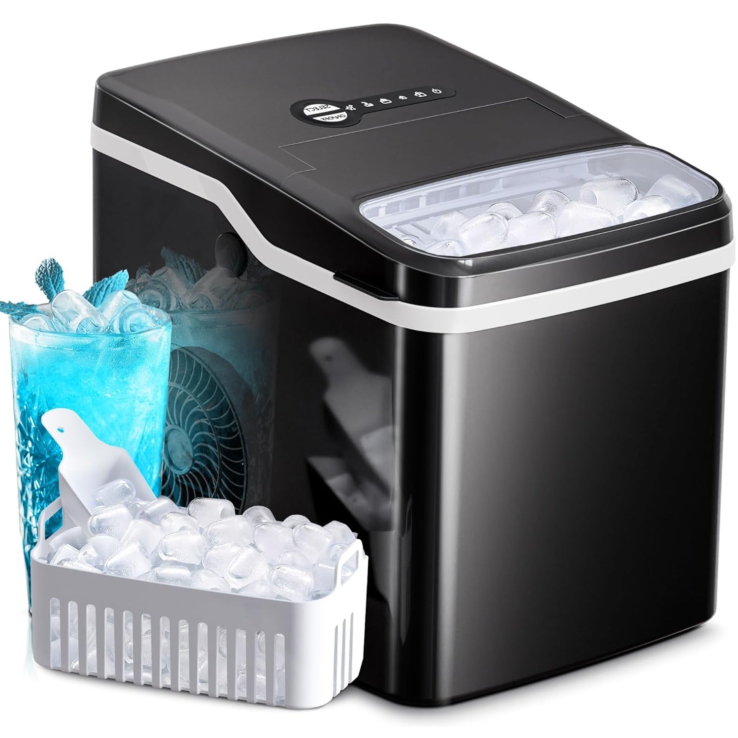 Ice Makers Countertop, Portable Ice newest Maker Machine w/ Self-Cleaning