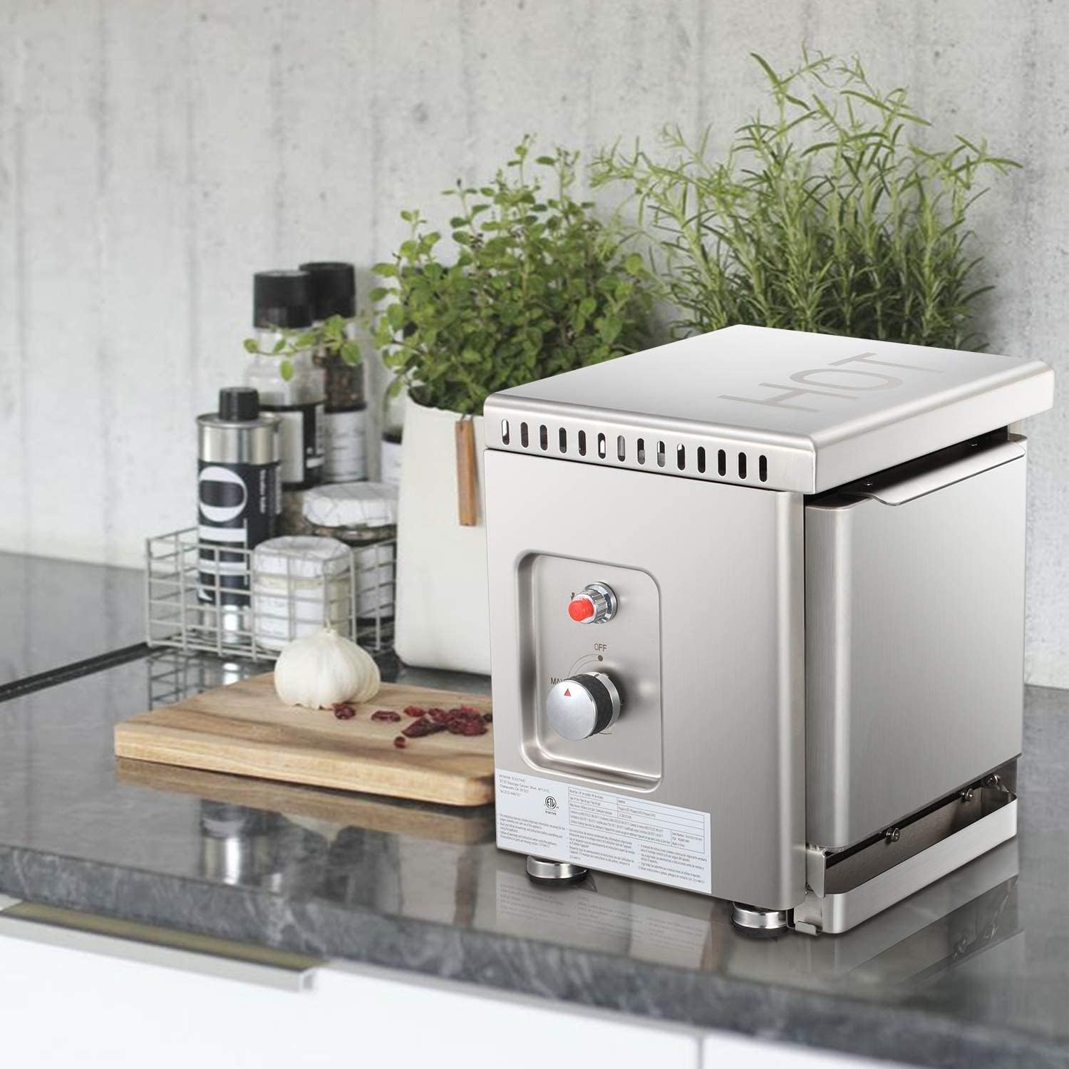 Infrared Propane Gas Grill Tabletop, Stainless Steel Small