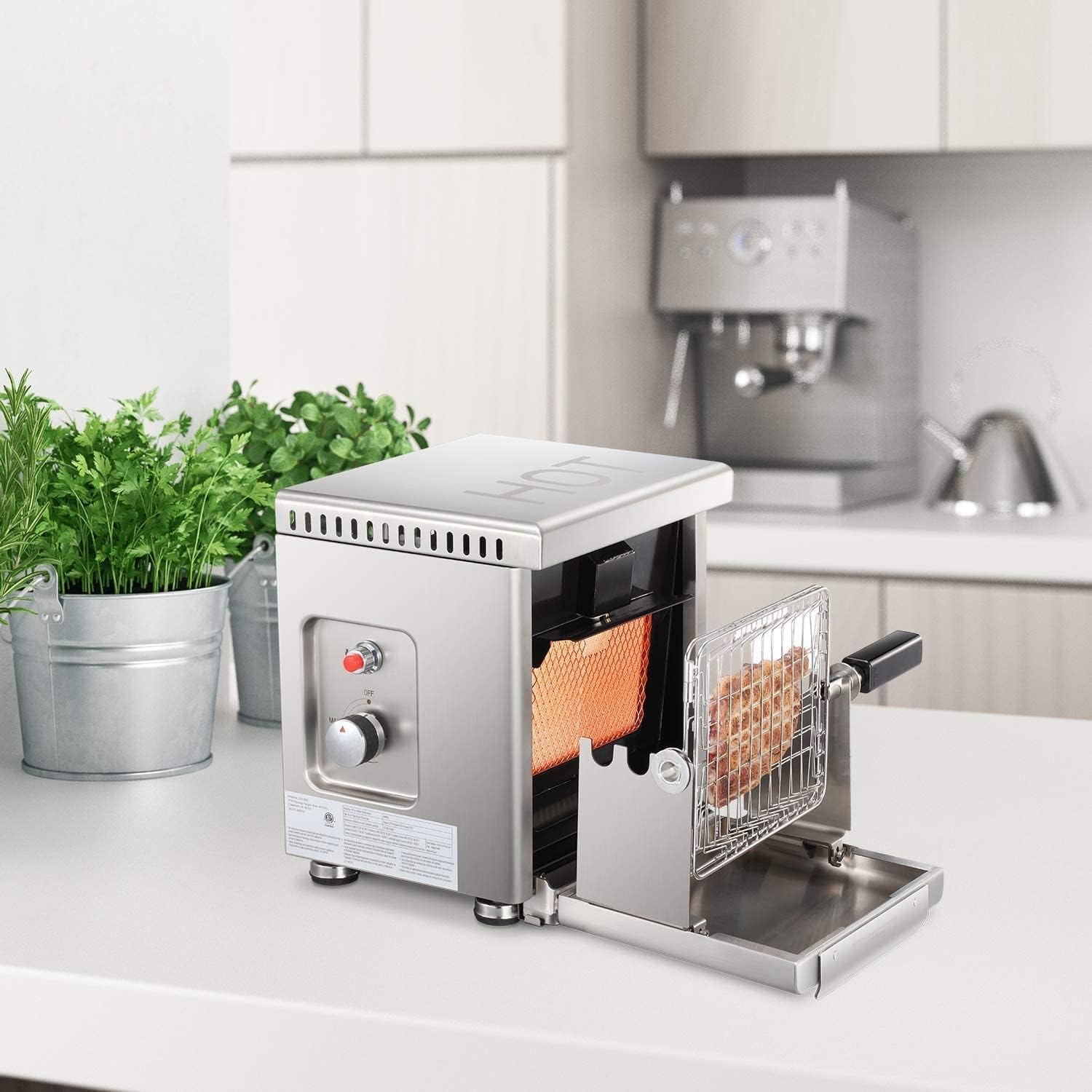 Infrared Propane Gas Grill Tabletop, Stainless Steel Small