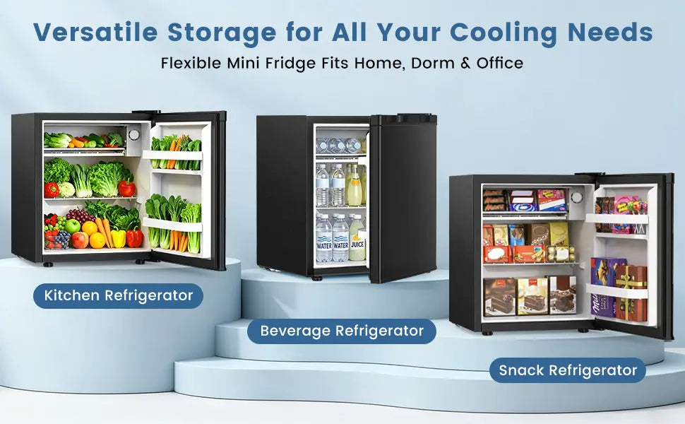 Kismile 1.3 Cu.Ft mini refrigerator for storing vegetables, beverages and snacks